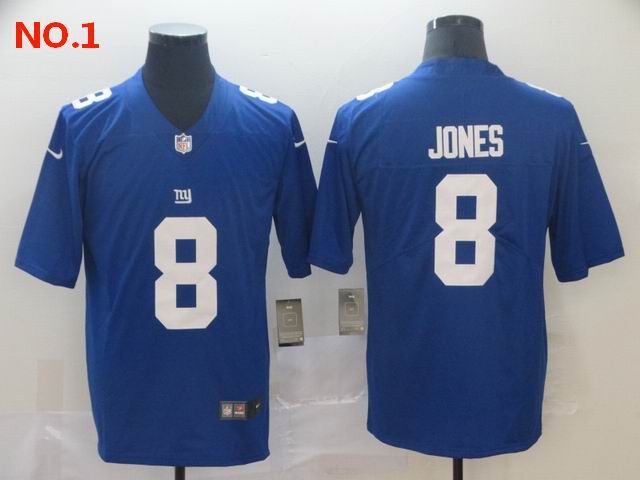  Men's New York Giants #8 Daniel Jones Jersey NO.1;